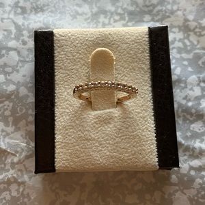 Solid 14kt yellow gold diamond band